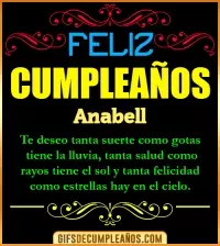 Frases de Cumpleaños Anabell